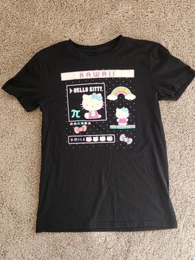 Hello Kitty Kawaii Black Graphic Tee